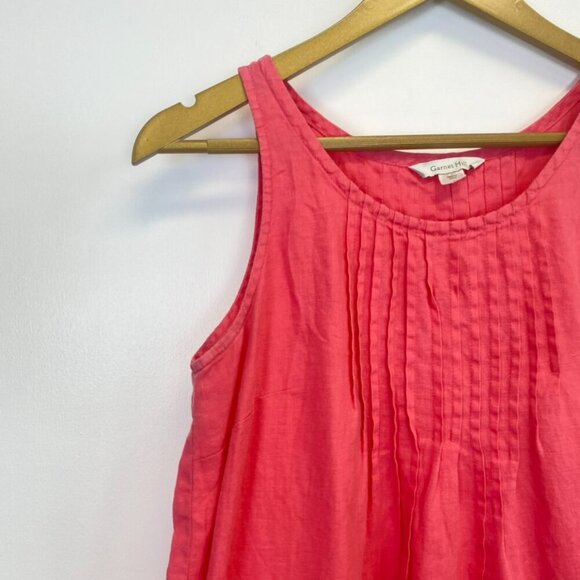 Garnet Hill 100% Linen Pink Sleeveless Dress - Picture 6 of 13